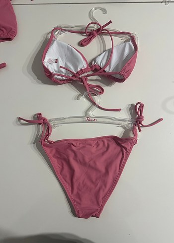 Pembe İpli Mini Bohem Bikini - Görsel 5