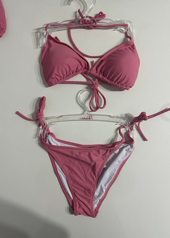 Pembe İpli Mini Bohem Bikini - Görsel 3
