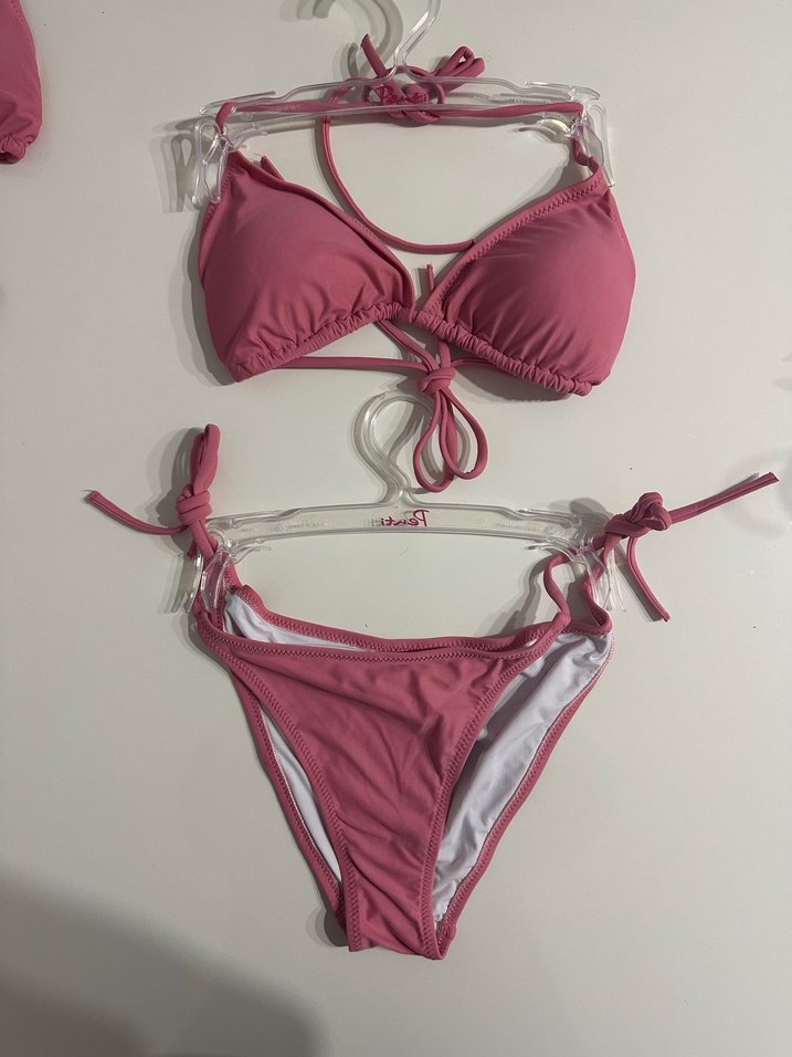 Pembe İpli Mini Bohem Bikini - Görsel 2