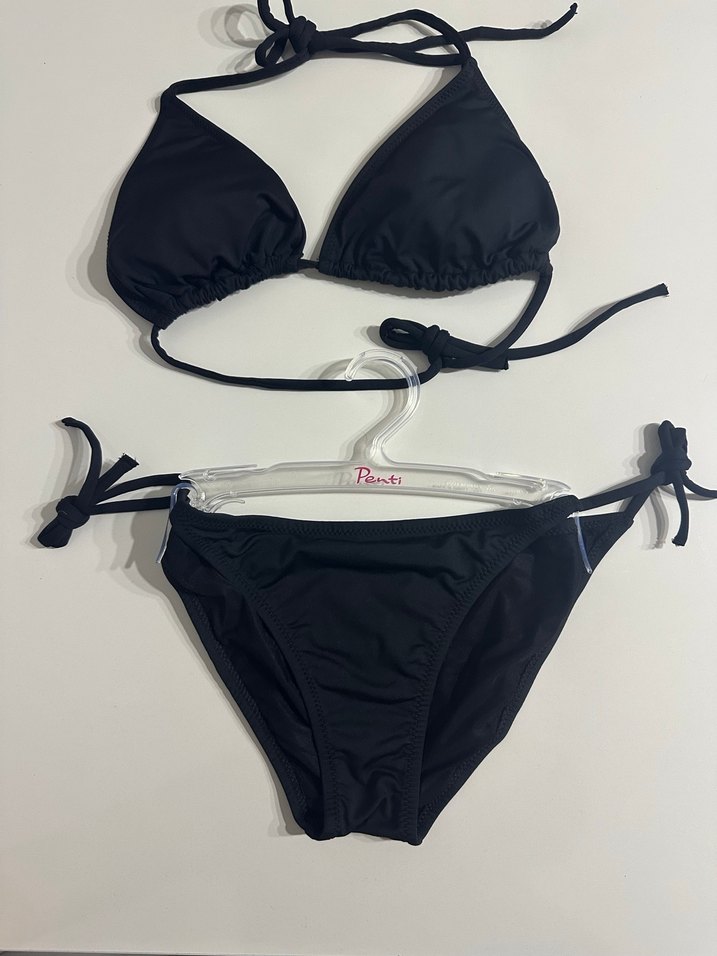 Siyah Mini Strappy Bikini - Görsel 3