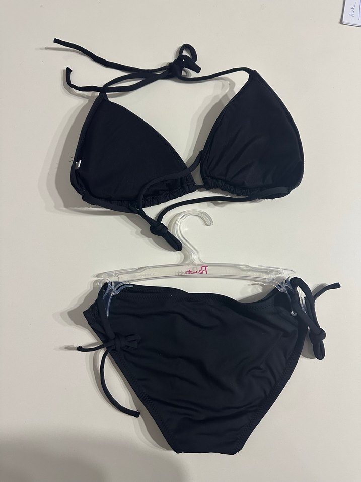 Siyah Mini Strappy Bikini - Görsel 2