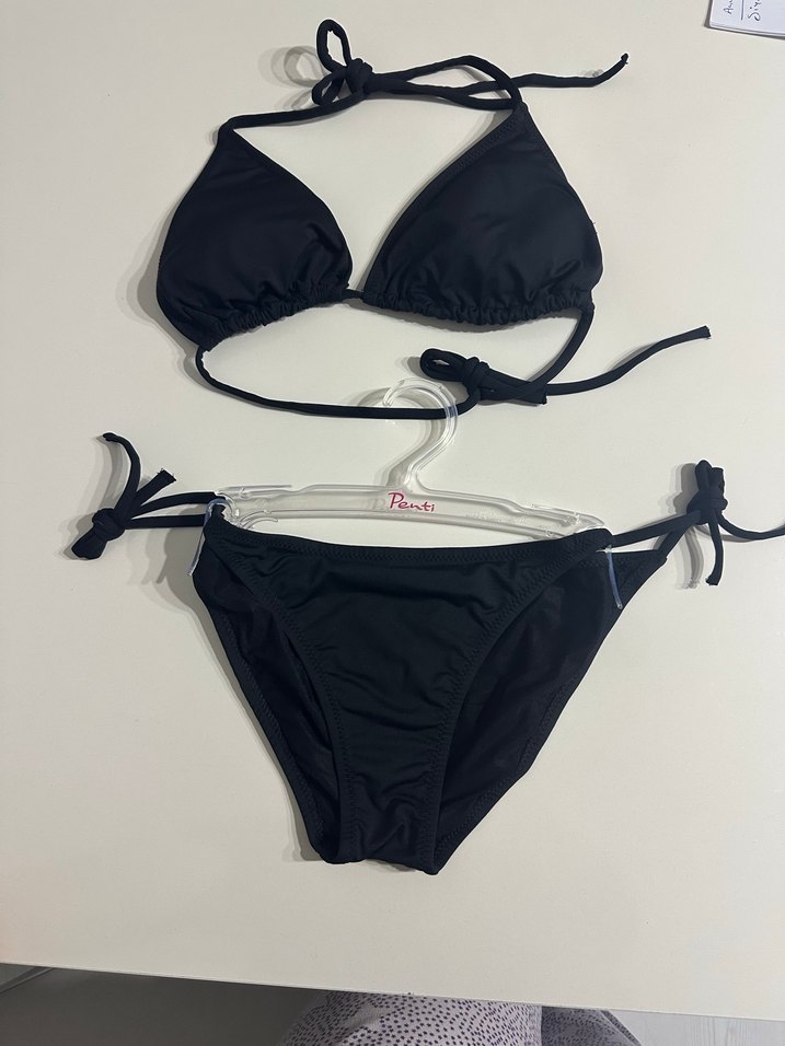 Siyah Mini Strappy Bikini - Görsel 4