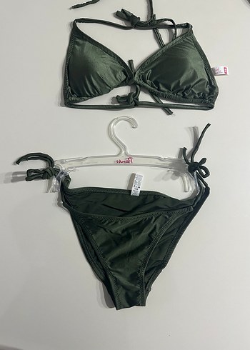 Parlak Yeşil Straplez Mini Bikini - Görsel 4