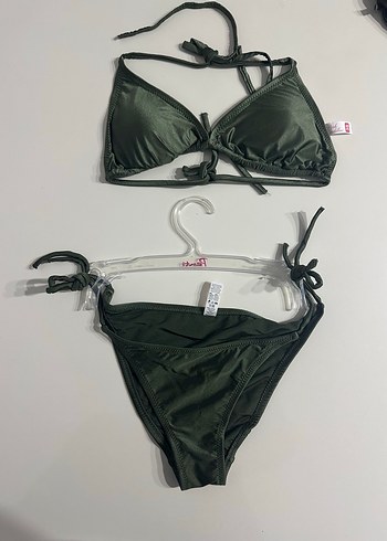 Parlak Yeşil Straplez Mini Bikini - Görsel 3