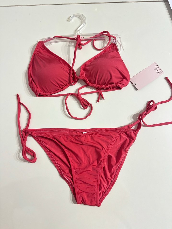 Kırmızı İpli Mini Bikini Takımı - Görsel 3