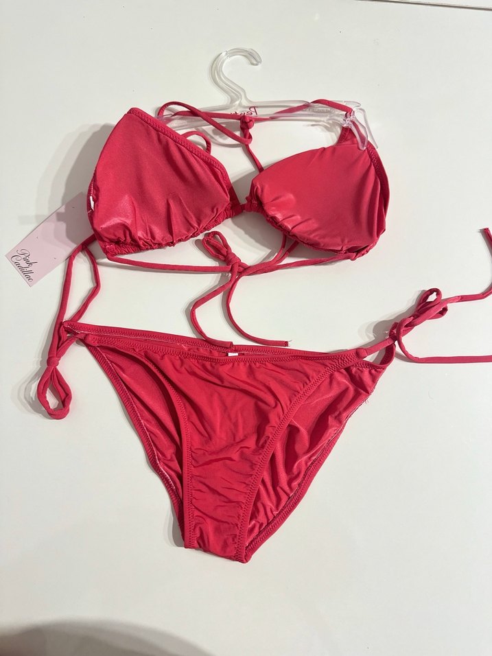 Kırmızı İpli Mini Bikini Takımı - Görsel 2