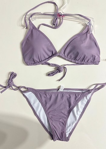 Mor Strappy Bikini Takım - Görsel 4