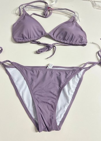Mor Strappy Bikini Takım - Görsel 2
