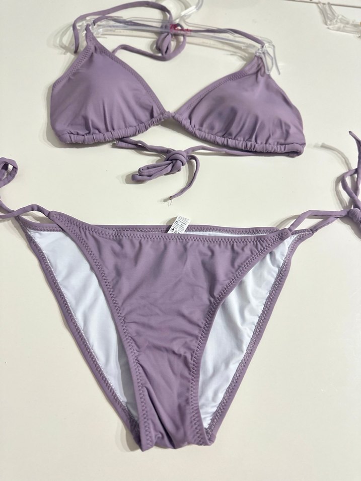 Mor Strappy Bikini Takım - Görsel 2