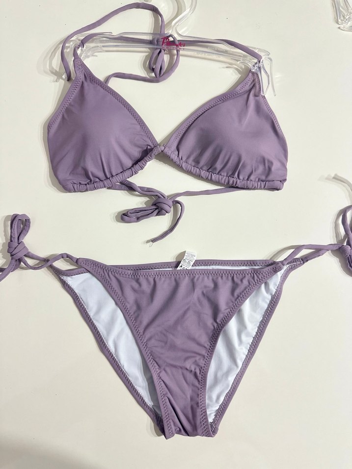 Mor Strappy Bikini Takım - Görsel 3