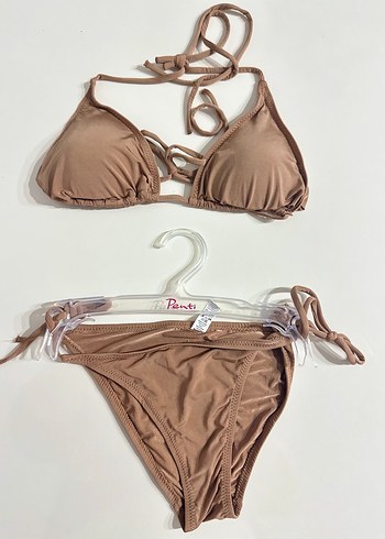 Bej İpli Mini Bikini - Bohem Şıklık - Görsel 4