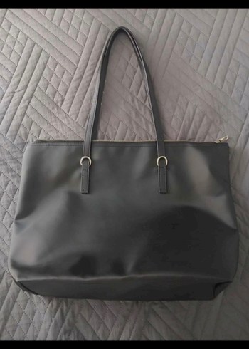 Siyah Deri Kadın Minimalist Omuz Çantası - Görsel 3