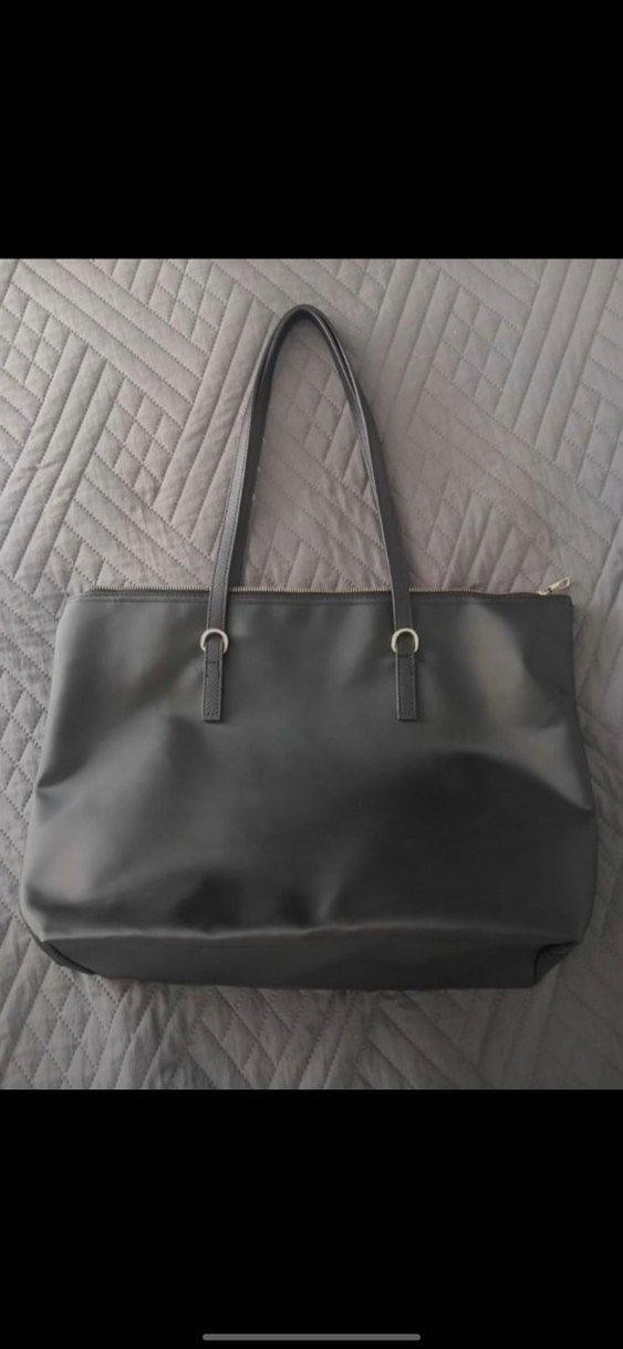 Siyah Deri Kadın Minimalist Omuz Çantası - Görsel 3