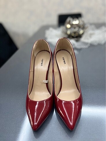 Koton bordo topuklu stiletto rugan