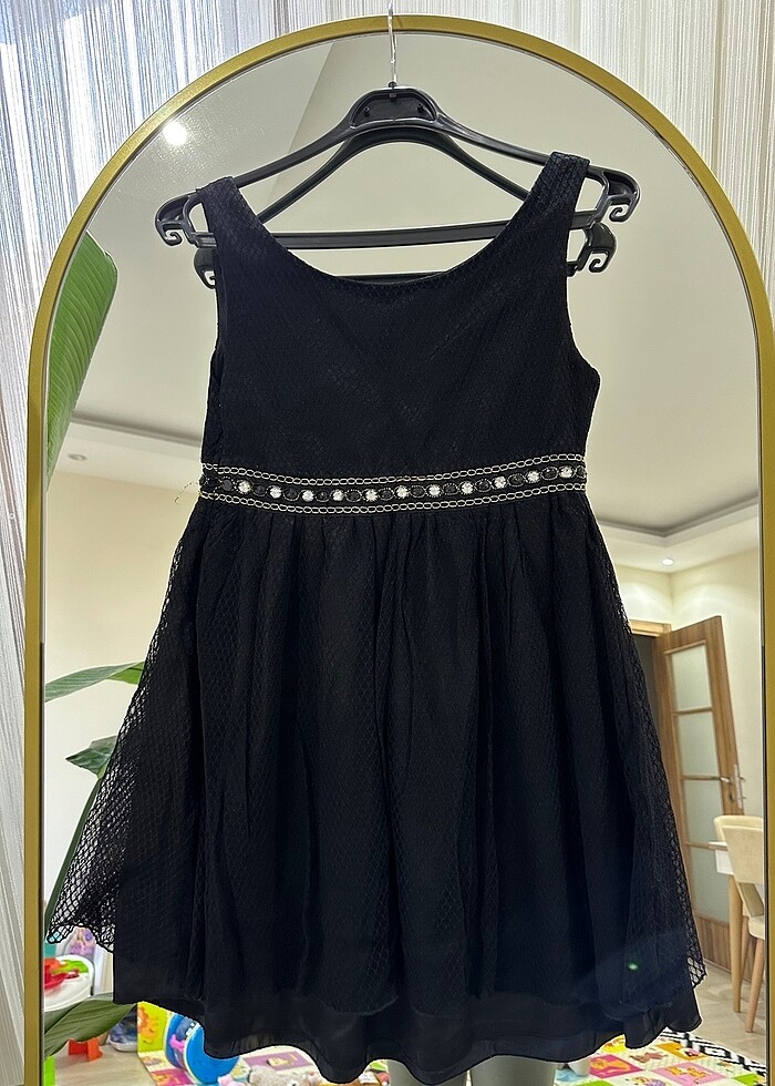 Adil ışık kısa abiye elbise - Görsel 5