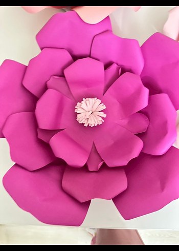 Karton çiçekler doğum günü süsü - Görsel 4