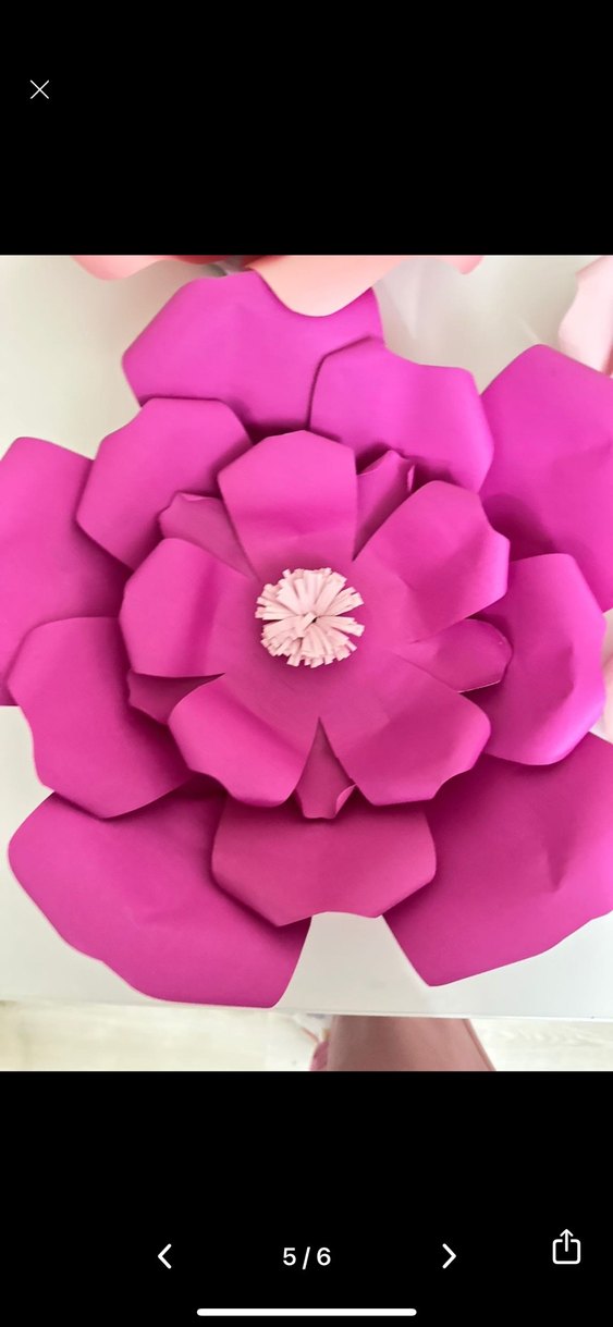 Karton çiçekler doğum günü süsü - Görsel 4