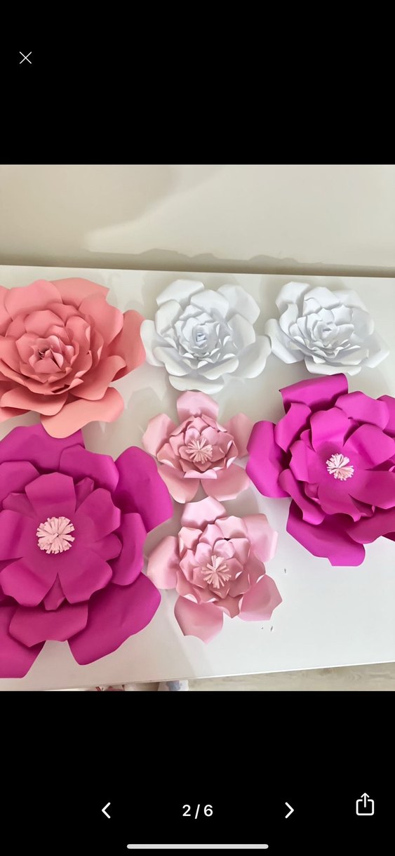 Karton çiçekler doğum günü süsü - Görsel 2