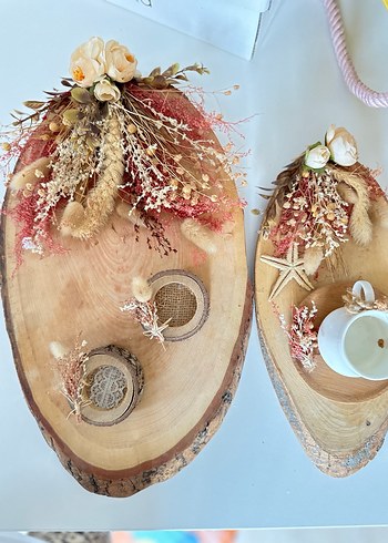 Bohem Tarzda Ahşap ve Kurutulmuş söz nişan sunumu - Görsel 6