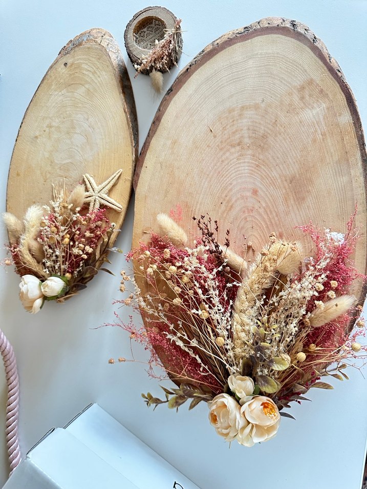 Bohem Tarzda Ahşap ve Kurutulmuş söz nişan sunumu - Görsel 2