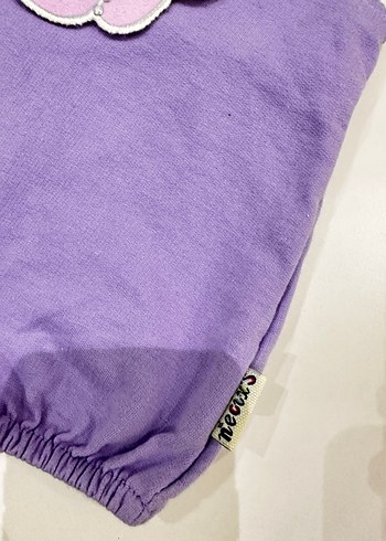 Kız Bebek Mor Askılı Body ve Tulum Seti - Görsel 5