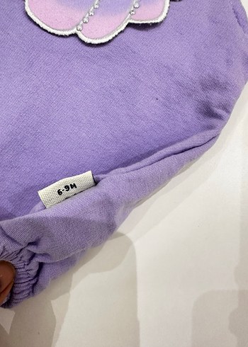 Kız Bebek Mor Askılı Body ve Tulum Seti - Görsel 4