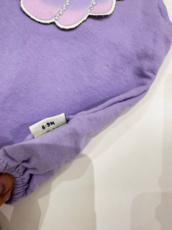 Kız Bebek Mor Askılı Body ve Tulum Seti - Görsel 4
