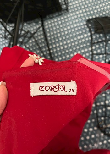 Kırmızı Straplez Nakışlı Uzun Abiye - Görsel 3