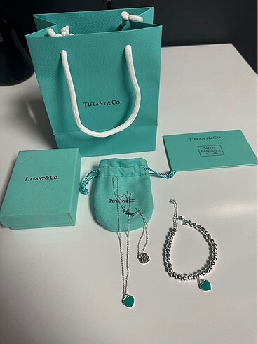 Orjinal Tiffany&co set kolye bileklik