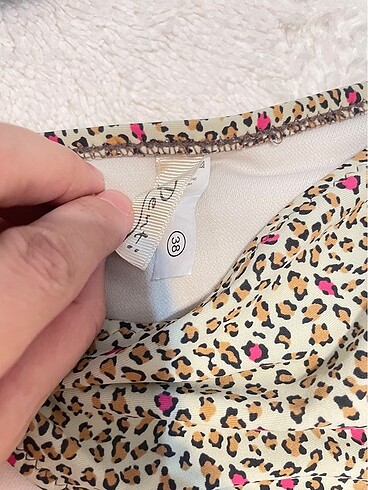 38 Beden camel Renk Penti leopar bikini takımı