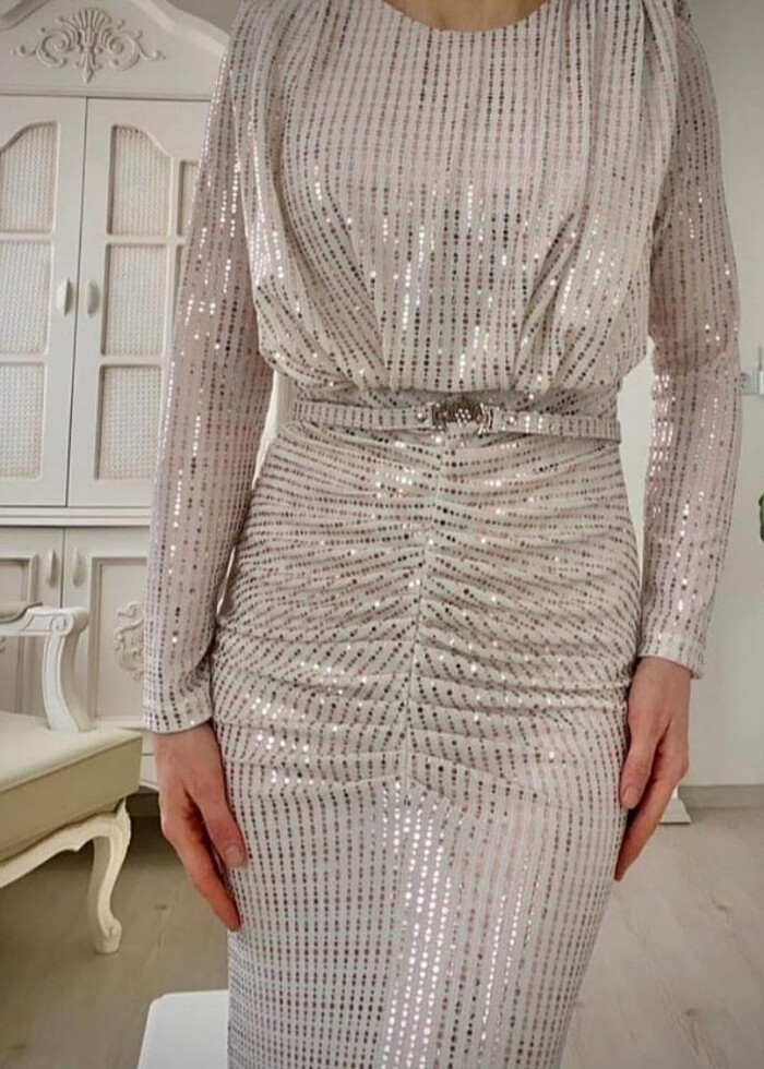 Tesettür abiye elbise  - Görsel 3