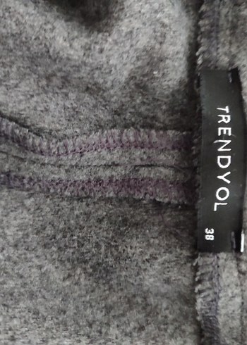 Gri fermuarlı kaşe etek - Görsel 3