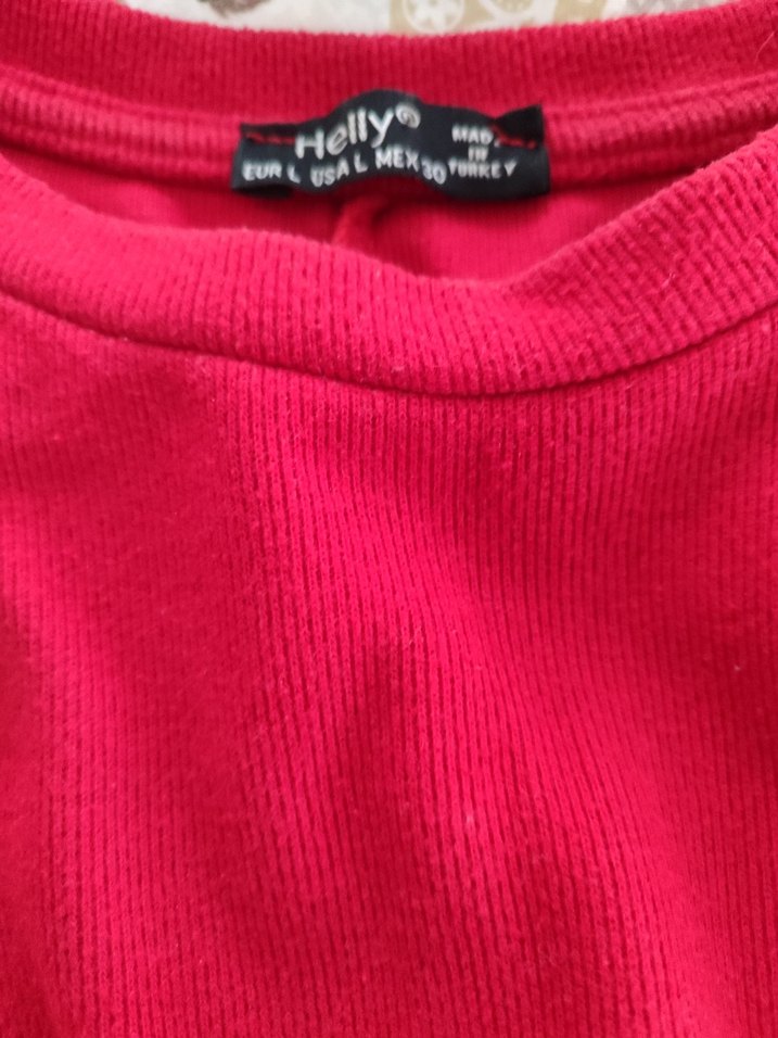 Kırmızı Kadın Sweatshirt, Uzun Kollu, Rahat Kesim - Görsel 3