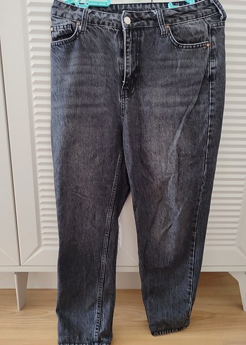 Gri Midi Boy Rahat Kesim Kadın Kot Pantolon - Görsel 2