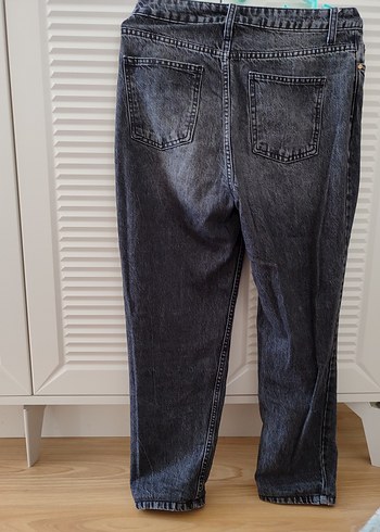 Gri Midi Boy Rahat Kesim Kadın Kot Pantolon - Görsel 3