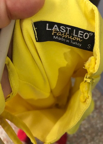 Sarı Mini Fırfırlı Askılı Parti Elbisesi - Görsel 4