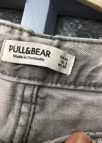 Gri Bol Kesim  Kot Pantolon - Görsel 3