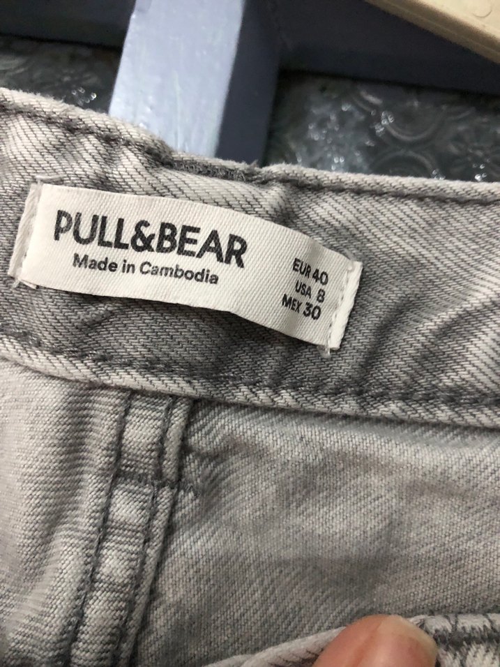 Gri Bol Kesim  Kot Pantolon - Görsel 3