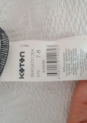 7 Yaş Beden Koton Renkli Kalp Desenli Kız Çocuk Elbisesi