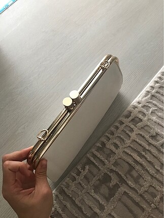 Beyaz clutch/portföy çanta