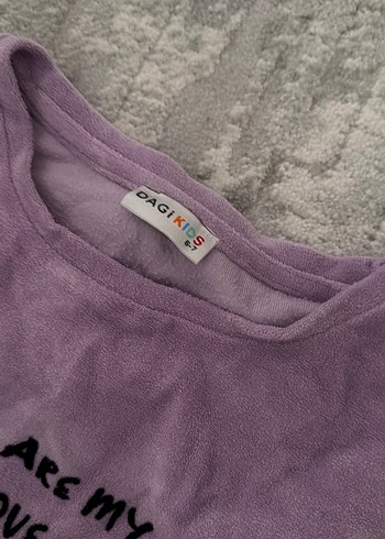 Mor Renkli Bağcıklı Kız Eşofman Takımı - Görsel 3