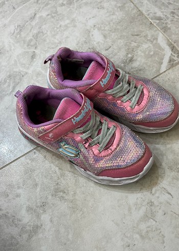 Pembe Simli Kız Çocuk Spor Ayakkabı