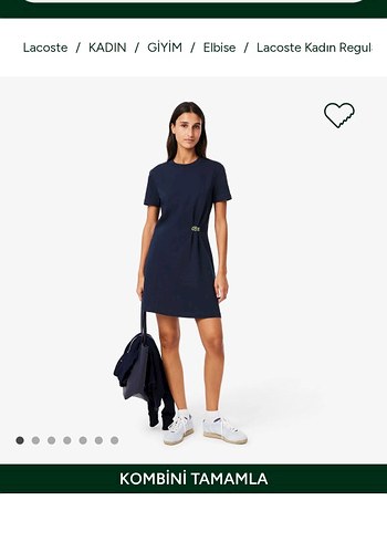 Lacoste Kadın Kemerli Kısa Kollu Elbise