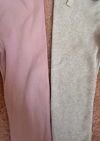 Zara Kız Çocuk Bej ve Pembe Termal Tayt