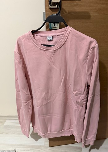 Defacto Acik Pembe Bisiklet Yaka Rahat Sweatshirt
