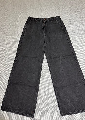 LC Waikiki Antrasit Wide Leg Denim Pantolon