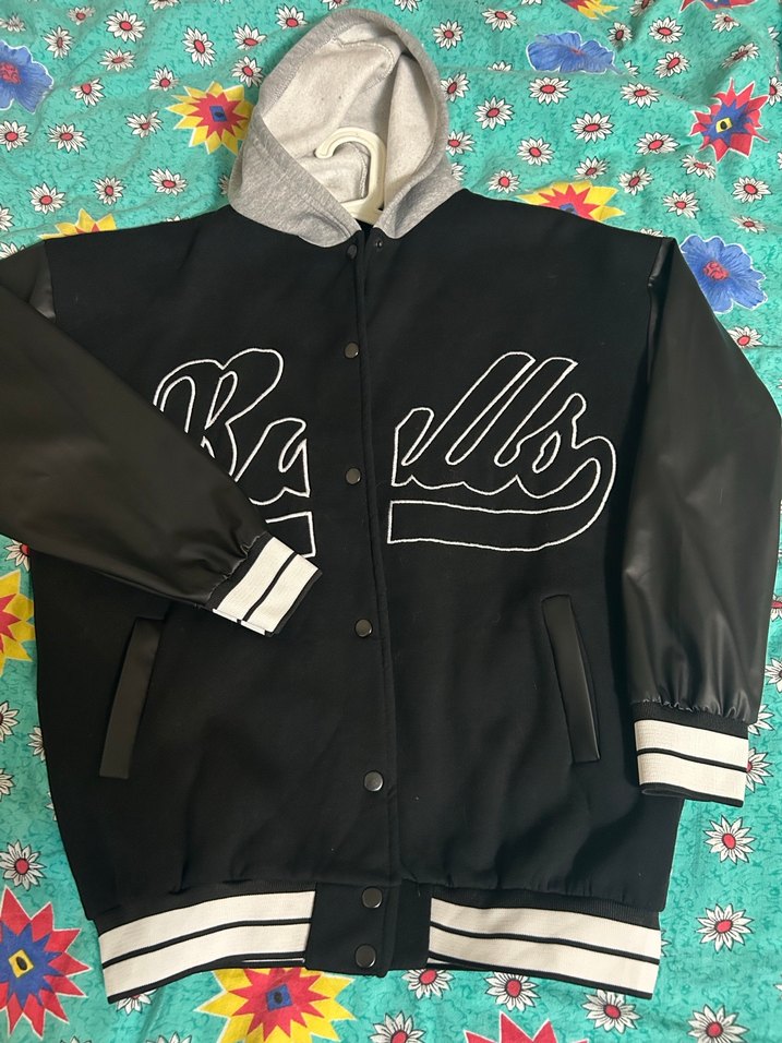 Kapüşonlu Siyah Bomber Ceket - Görsel 4