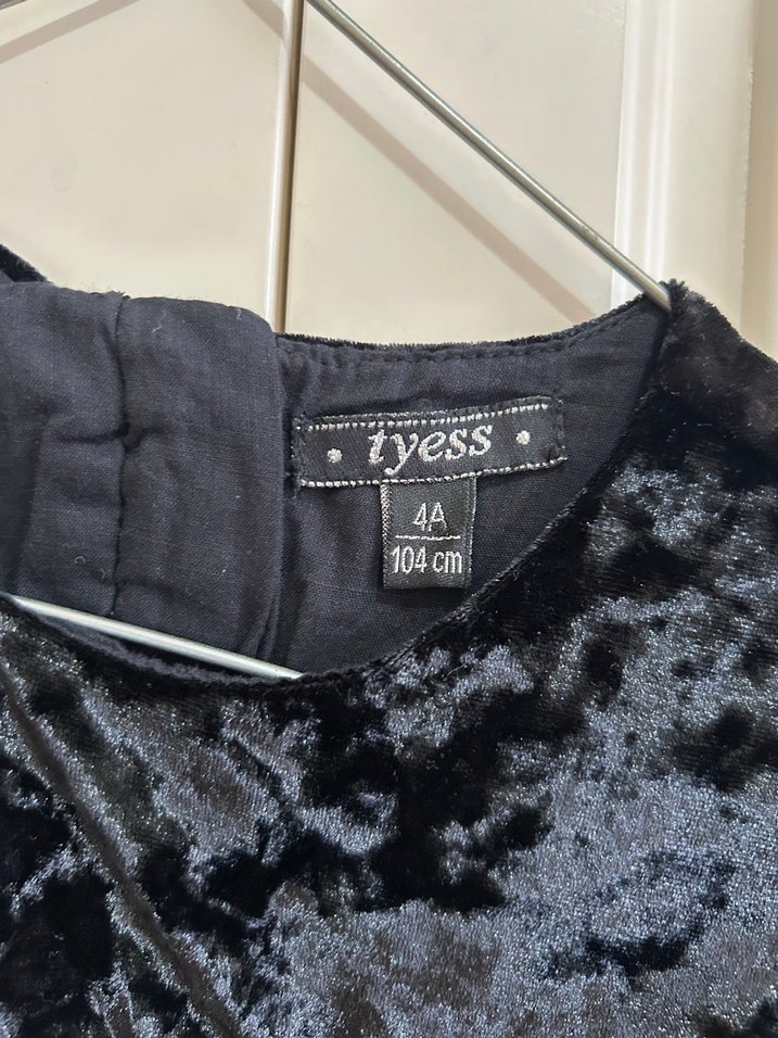 Kız Çocuk Siyah Kemerli Elbise - Görsel 3