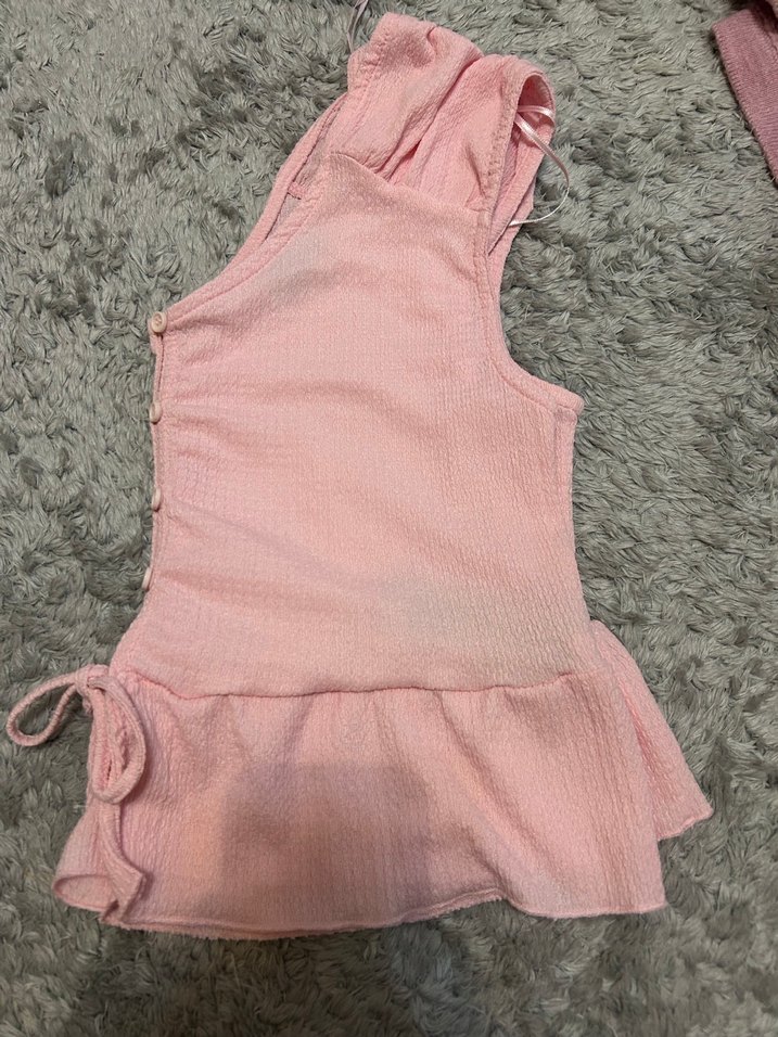 Pembe Düğmeli V Yaka Yelek - Görsel 3