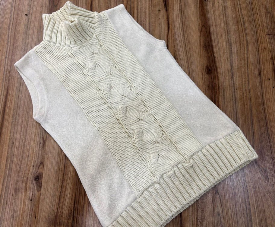 Beyaz Bohem Örgü Boğazlı Kazak - Görsel 3